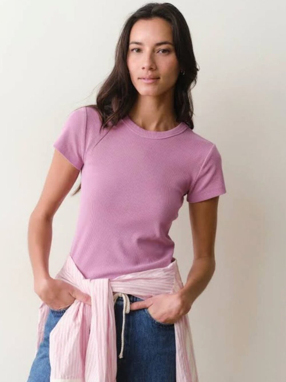 Lexi Rib Sun-In Crew Tee